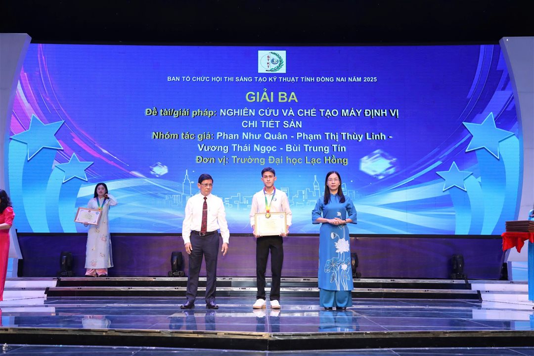 Giảng viên và sinh viên Khoa Cơ điện – Điện tử xuất sắc đạt Giải Nhất và Giải Ba Hội thi Sáng tạo Kỹ thuật tỉnh Đồng Nai năm 2025