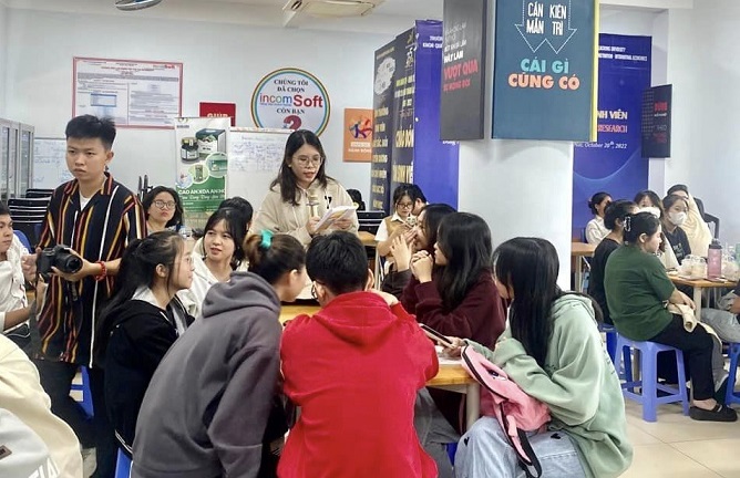 Students enthusiastically discussed the scenarios.