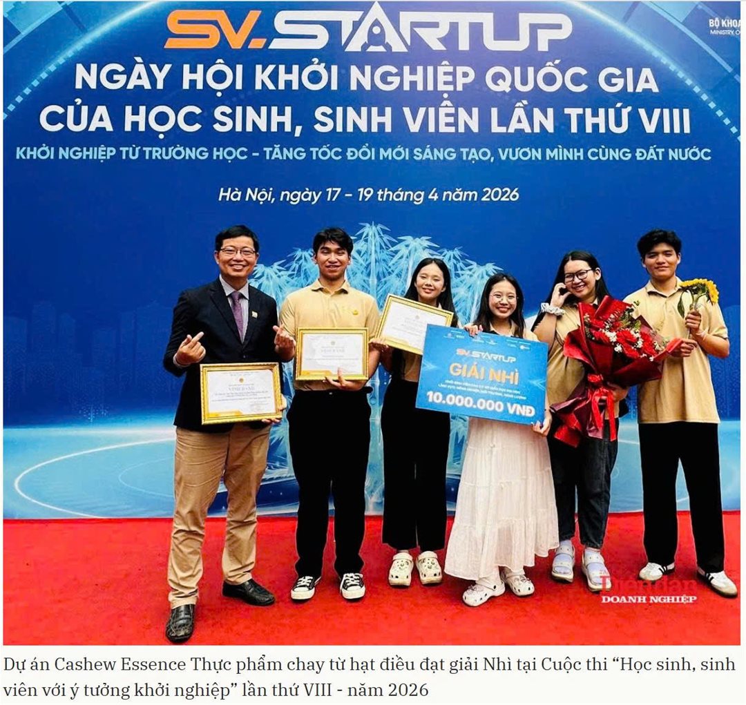 Dự án Sinh viên Đại học Lạc Hồng đạt giải Nhì - Quốc gia, SV.STARTUP lần VIII tại Học viện Ngân Hàng